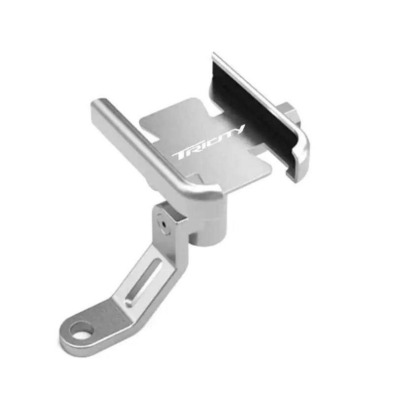 MUFENGparts Motorrad Rückspiegel Handyhalter GPS Ständer Für Yamaha Tricity 125 155 300(Mirror Type Silver) von MUFENGparts