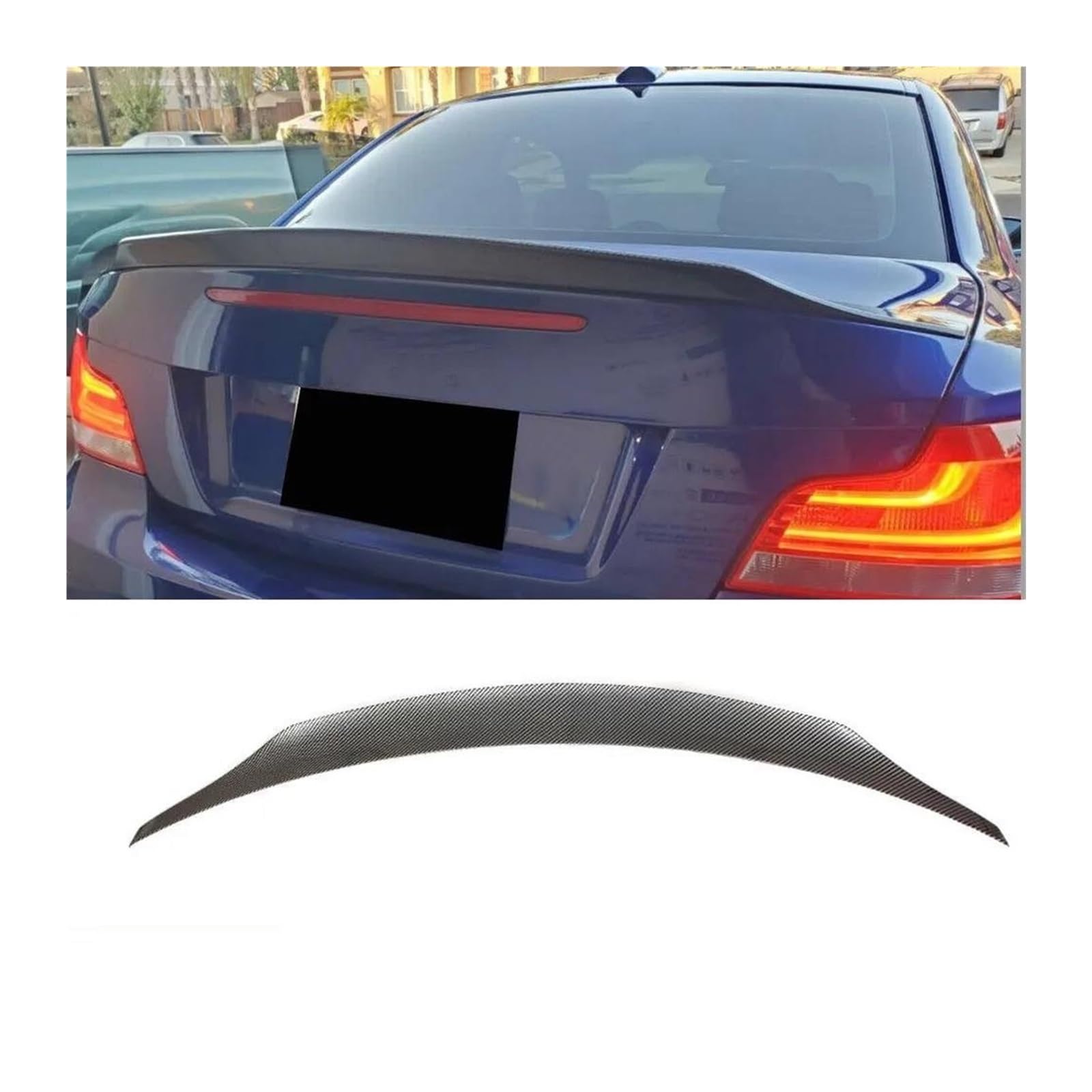 Heckspoiler Spoiler Flügellippe Auto Hinten Heckspoiler Für 1 Serie E82 Für Coupe 2007-2012 Real Carbon Fiber Heckflügel Spoiler Boot Deckel Flügel von MUFFRO