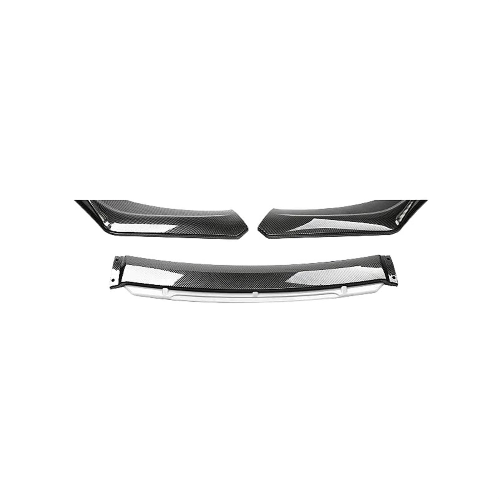 Heckspoiler Spoiler Flügellippe Limousine Frontschürze Lippe Kinn Spoiler Splitter Diffusor Bodykit Universal Für A3 S3 A4 S4 A6 S6 Q3 B6 B7 B8 Auto Zubehör(Carbon White) von MUFFRO