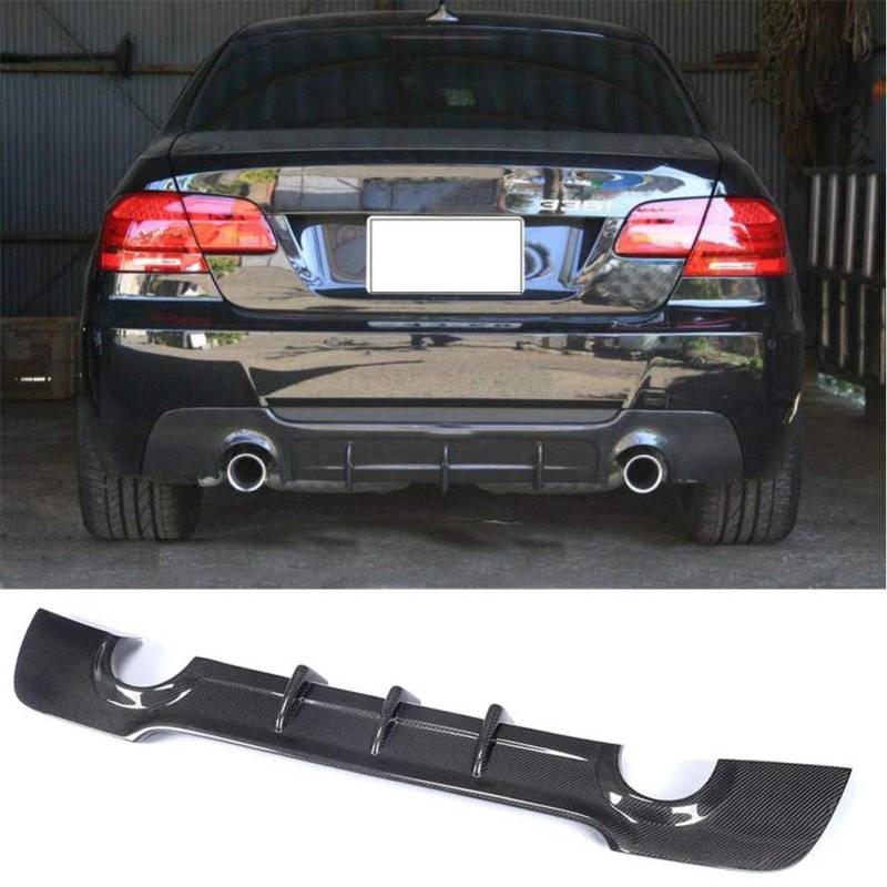 Auto Heckschürze Lippe Diffusor für BMW 3 Series E92/E93 320i 323i 325i 330i 335i M Sport 2Door 2007-2012 Carbon Fiber, Lippe Spoiler Heckdiffusor Heckspoiler Stoßstange Schützen Abdeckung Zubehör von MUGONGWEI