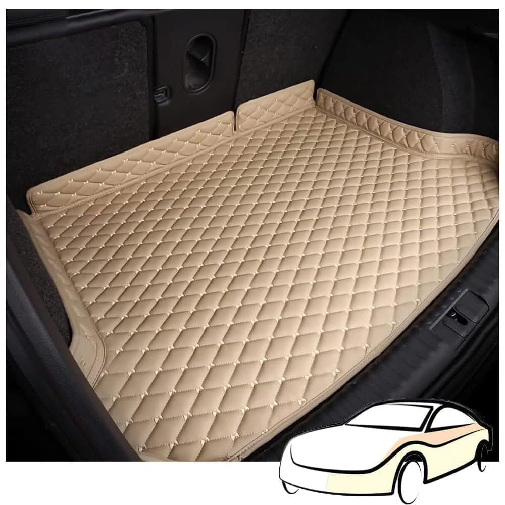 Auto Kofferraummatte,für Renault Megane 2002-2008 Kofferraumwanne Teppich Kratzfeste Kofferraum Schutzmatte Zubehör,Kofferraum Cargo Schutzmatte,B/Beige von MUGONGWEI