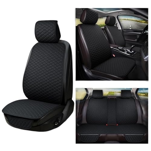 MUGONGWEI 5 Sitzer Auto Sitzbezüge für Smart EQ fortwo 2018-2023, Atmungsaktiv Bequem Sitzbezüge Auto Seat Covers Full Set, Innenraum Zubehör,C Black von MUGONGWEI