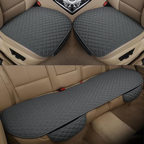 MUGONGWEI 5 Sitzer Auto Sitzbezüge für Suzuki Alto III, IV, V, VI 1994-2014, Atmungsaktiv Bequem Sitzbezüge Auto Seat Covers Full Set, Innenraum Zubehör,B Grau von MUGONGWEI