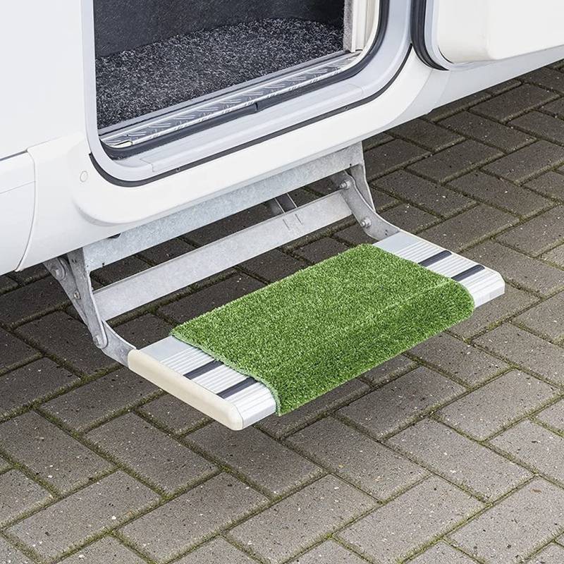 MULTIBROS Wohnmobil Trittstufen Fußmatte - Premium Teppich - Clean Step Fußmatte Wohnwagen - Camping Trittstufen Matte (grün) von MULTIBROS