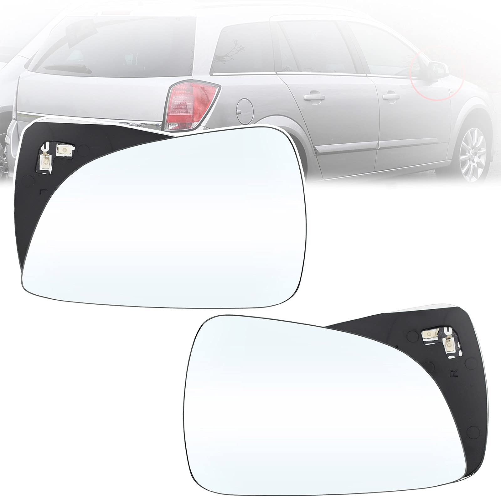 Aussenspiegel Glas, für Opel Astra H 2009-2011 Links Oder Rechts Spiegelglas Ersatz, Auto Seitenspiegel Beheizbar Wasserdicht,Left-1pc von MUNDIK