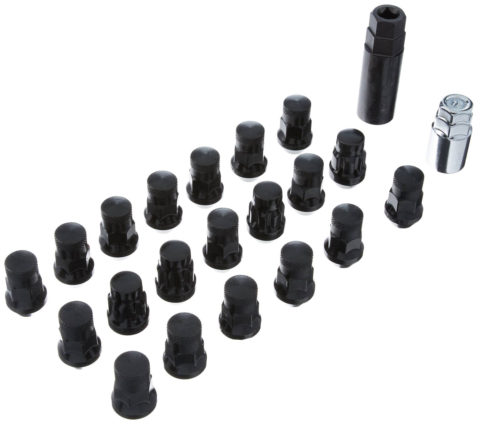 Muteki 32925BP SR35 Serie schwarz 12 mm x 3,2 cm Gewindegröße geschlossenes Ende Lug Nut (20 Stück) von MUTEKI