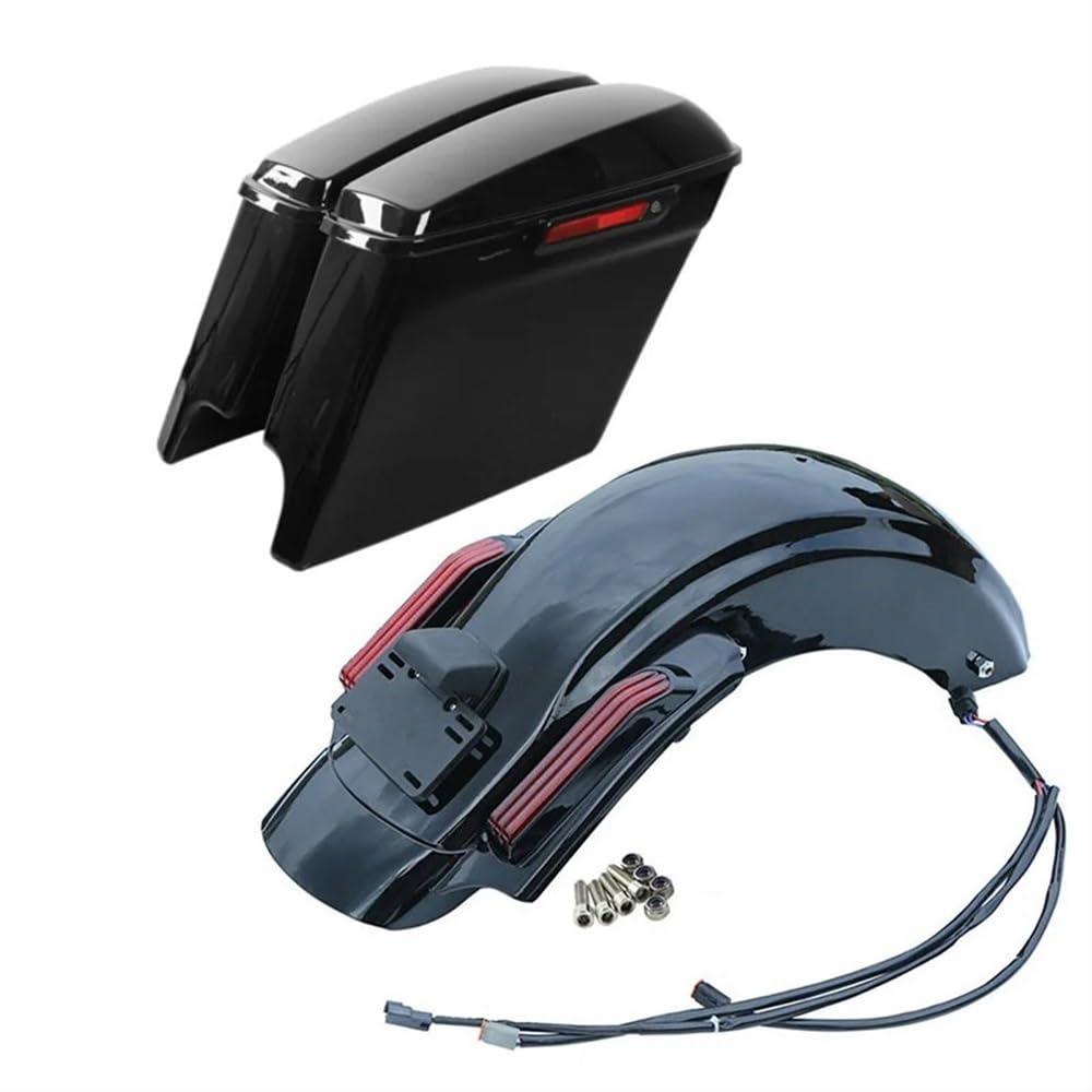 MUTYNE Kotflügel Protector Motorrad 5" Gestreckte Satteltaschen Hinterer Kotflügel Für Touring Road King Road Glide CVO 2014-2020 von MUTYNE