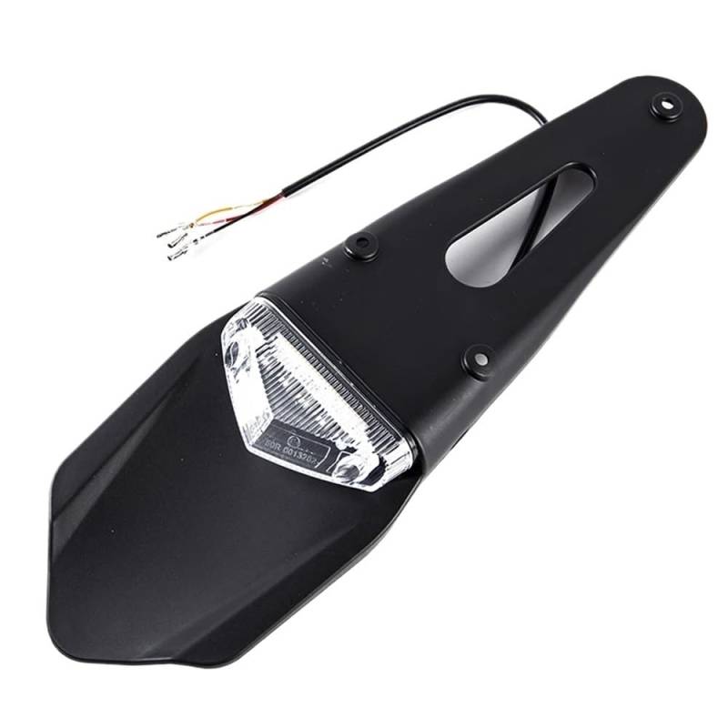 MUTYNE Kotflügel Protector Motorrad Universal 12V Rücklicht Bremsleuchte Mit Hinten Mud Guard Kennzeichen Halterung Halter Für Off-Road-Bike von MUTYNE