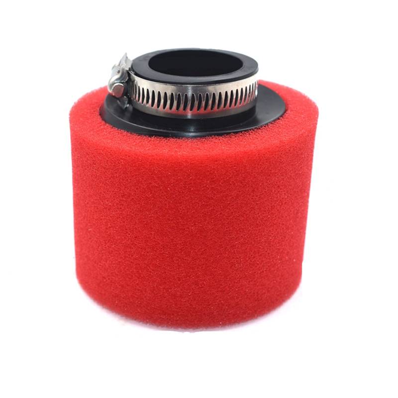 32 mm 35 mm 38 mm 42 mm 45 mm 48 mm Biegung Ellenbogenhals Schaumstoff Luftfilter Schwammreiniger Moped Dirt Pit Bike Motorrad (Color : Red 48MM S) von MVAOHGN