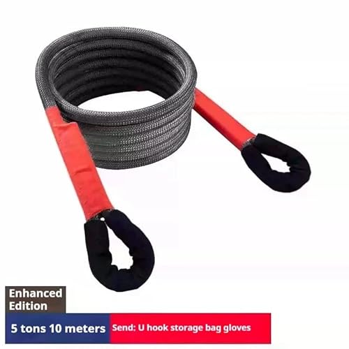 MVGVPLVLTN Car Trailer Rope Off-Road Vehicle Special Thick Towing Rope 20 Ton Rope National Standard Towing Rope Truck Rescue Rope(1PCS 10M) von MVGVPLVLTN