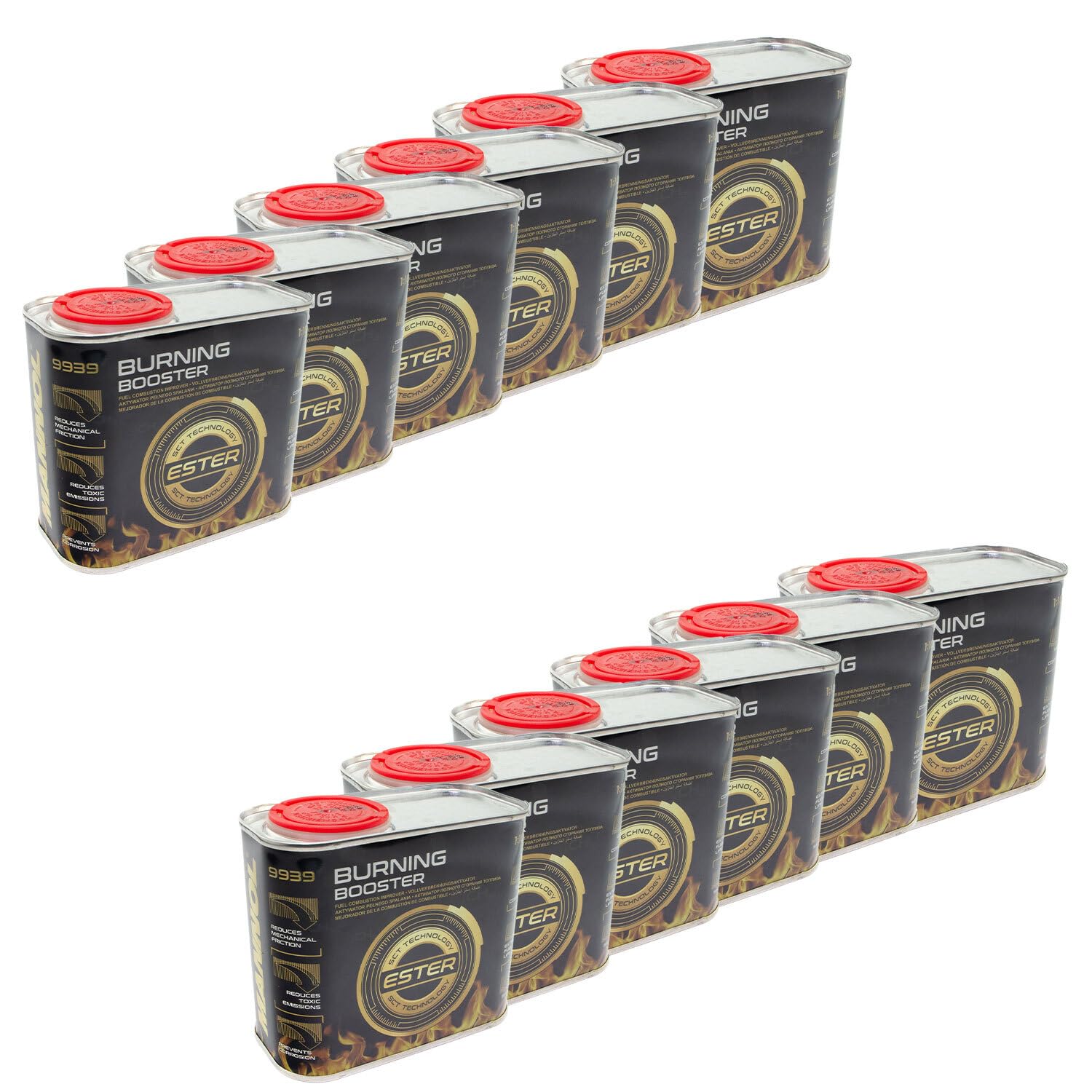 12 X 450 ml Burning Booster MANNOL Benzin Kraftstoff Additiv 9939 Oktan Zusatz von MVH Bockauf