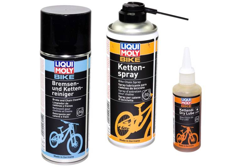 Fahrrad Pflege Kettenreiniger Set mit Kettenspray und Öl LIQUI MOLY Bike von MVH Bockauf