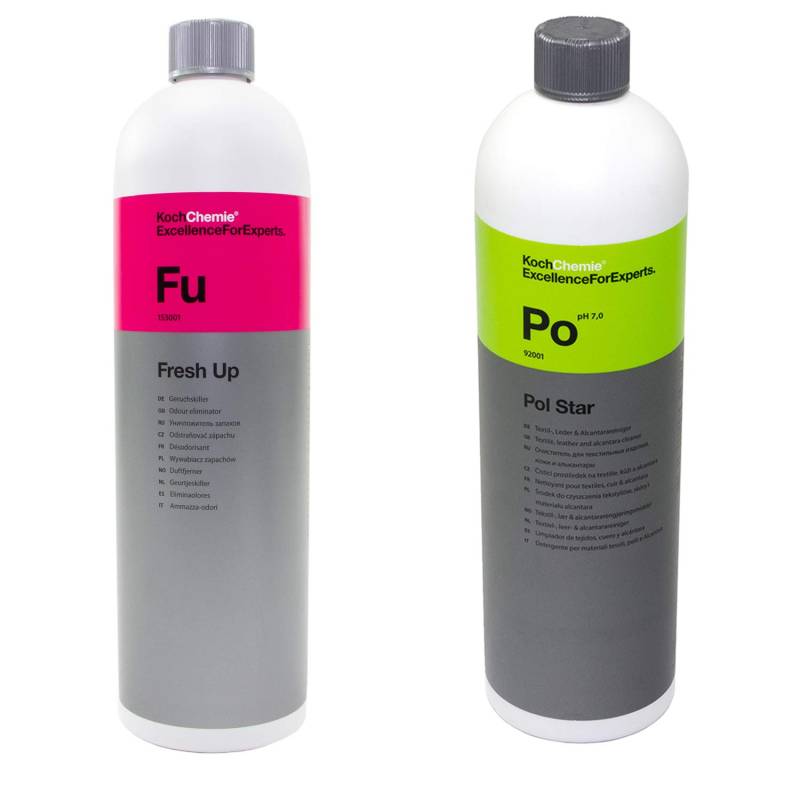 Geruchs Auto Entferner Fresh Up Fu 1 Liter + Pol Star Po Reiniger Leder Alcantara 1 Liter Koch Chemie von MVH Bockauf