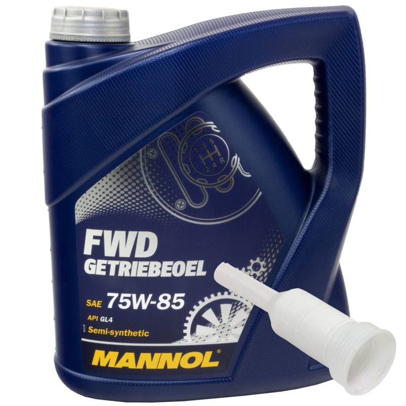 Getriebeöl Getriebe Öl MANNOL FWD 75W-85 API GL 4 4 Liter mit Ausgießer von MVH Bockauf