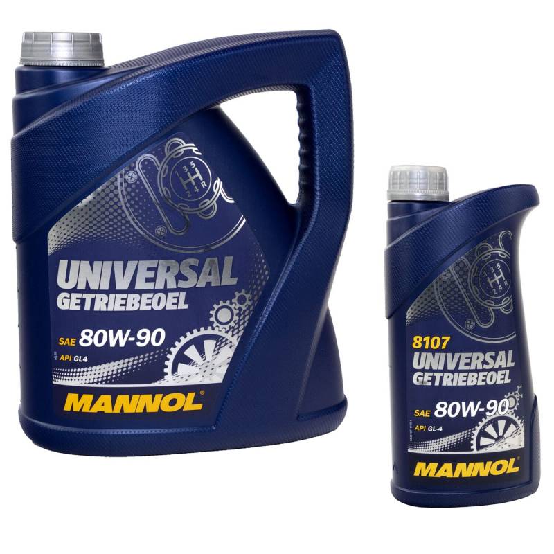 Getriebeöl Getriebe Öl MANNOL Universal 80W-90 API GL 4 4 Liter + 1 Liter von MVH Bockauf