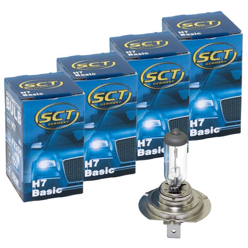 Glühbirne H7 Basic 12V 55W PX26d Halogen SCT Lampe Birne Glühlampe 4 Stück von MVH Bockauf