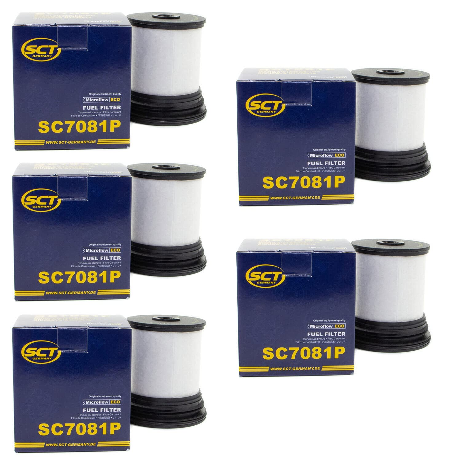 Kraftstofffilter Filter Diesel SCT SC7081P Set 5 Stück von MVH Bockauf