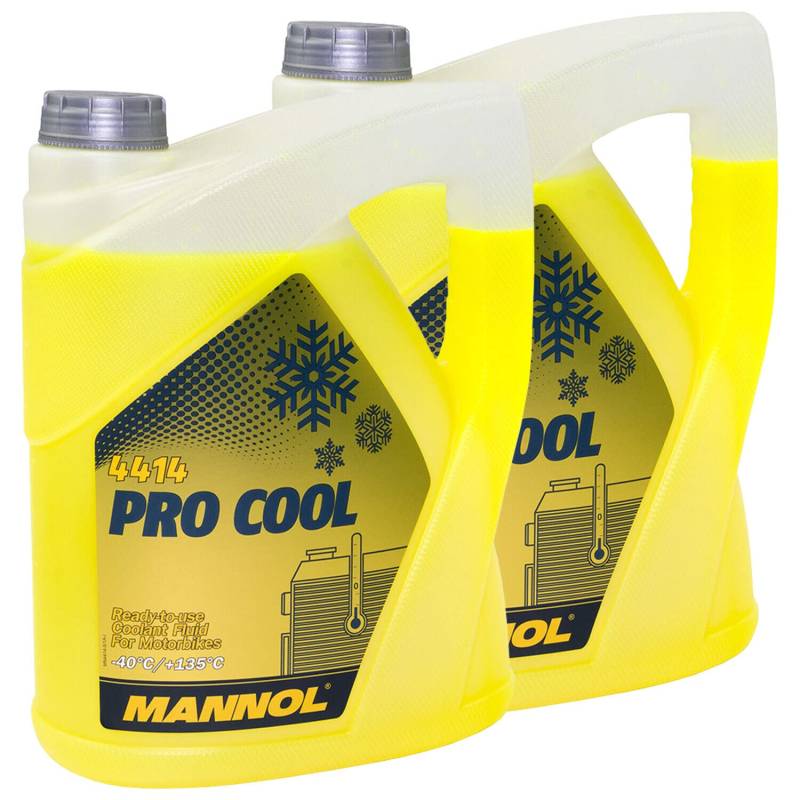 Kühlerfrostschutz Kühlmittel Fertiggemisch MANNOL Pro Cool 2 X 5 Liter von MVH Bockauf