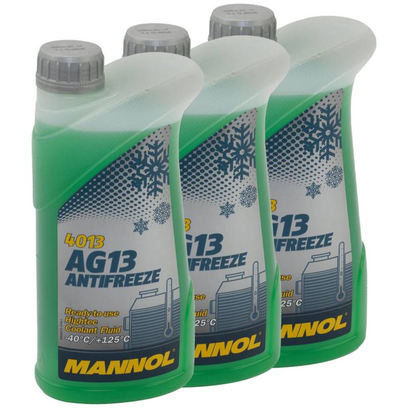 Kühlerfrostschutz MANNOL Hightec Antifreeze 3 X 1 Liter Fertiggemisch -40°C grün von MVH Bockauf