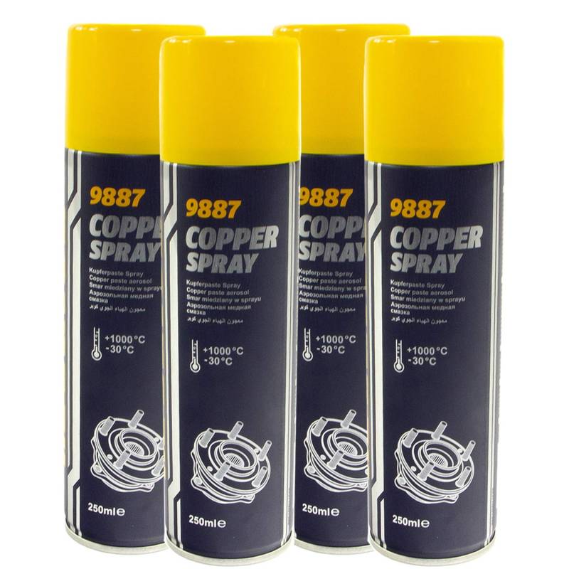 Kupfer Paste Spray Cooper Spray MANNOL 9887 4 X 250 ml von MVH Bockauf