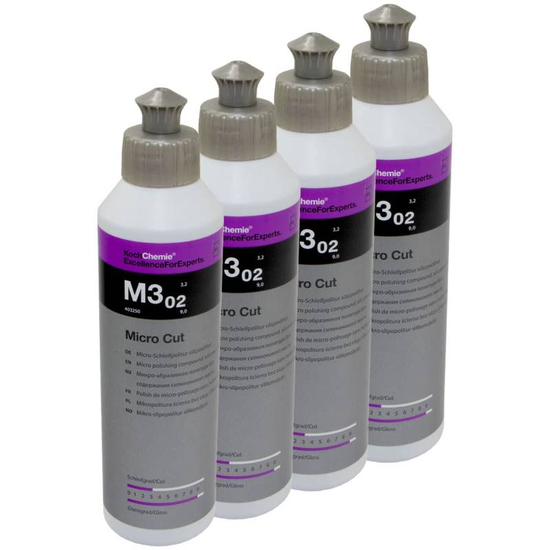 Micro Schleifpolitur Siliconölfrei Micro Cut & Finish M3.02 Koch Chemie 4 X 250 ml von MVH Bockauf