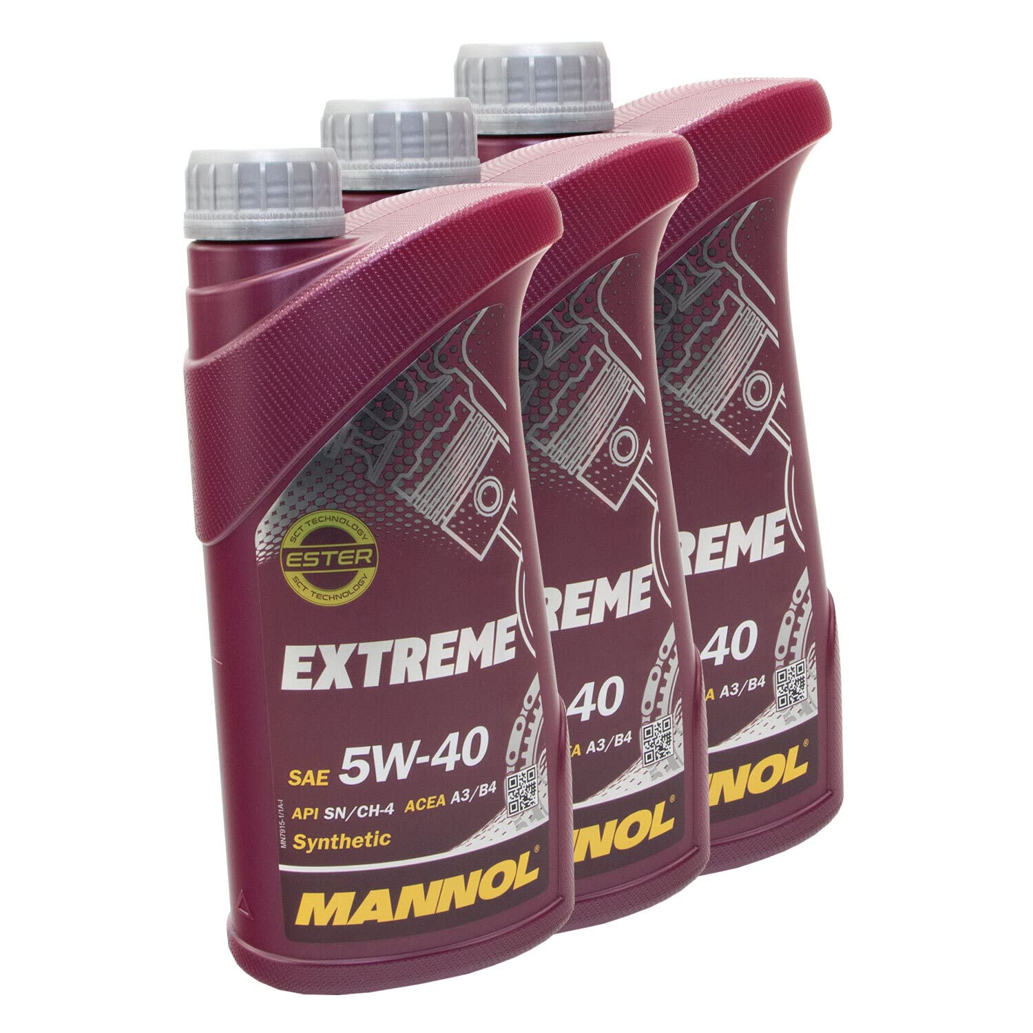 Motoröl MANNOL 5W-40 Extreme API SN/CH-4 3 X 1 Liter von MVH Bockauf