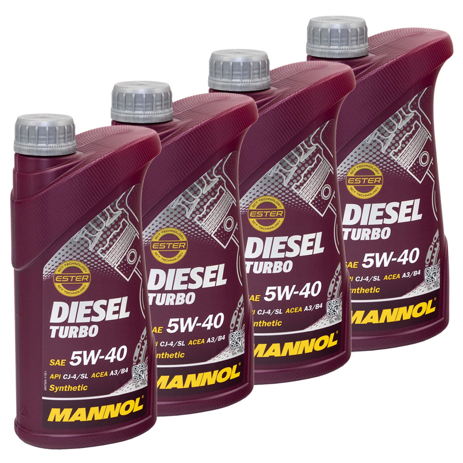 Motoröl MANNOL 5W40 Diesel Turbo API CI4/ SN 4 X 1 Liter von MVH Bockauf