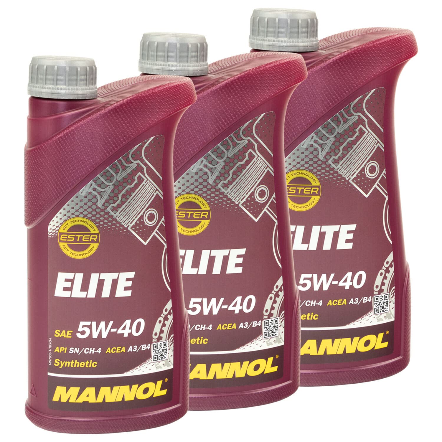 Motoröl Motor Öl MANNOL ELITE 5W40 API SN/CH-4 3 X 1 Liter von MVH Bockauf