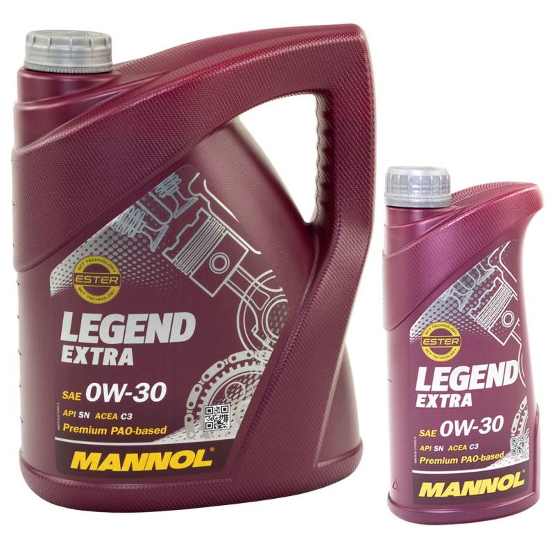 Motoröl Motor Öl MANNOL Legend Extra 0W30 API SN 5 Liter + 1 Liter von MVH Bockauf