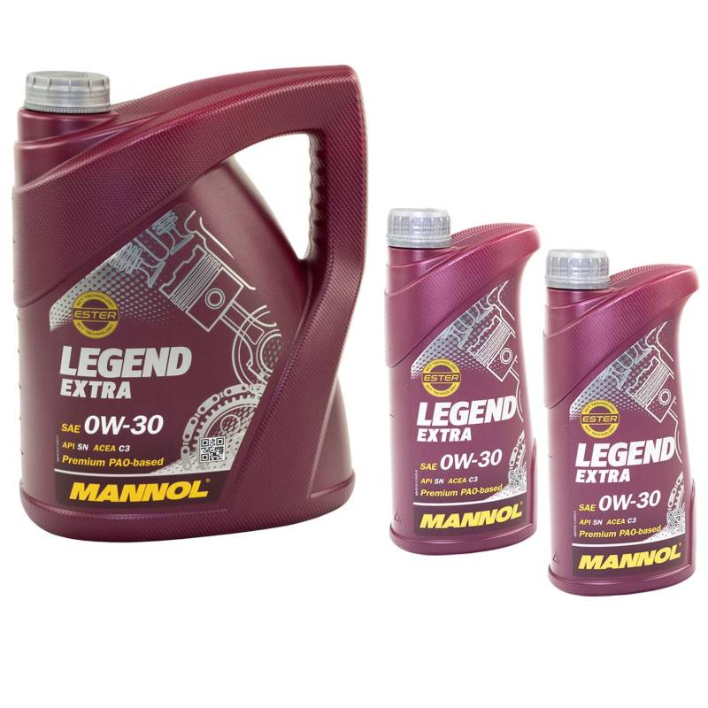 Motoröl Motor Öl MANNOL Legend Extra 0W30 API SN 5 Liter + 2 X 1 Liter von MVH Bockauf