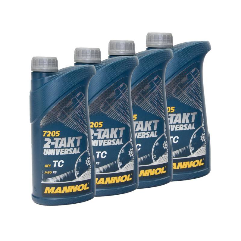 Motoröl Motor Öl MANNOL Universal 2-Takt API TC 4 X 1 Liter von MVH Bockauf