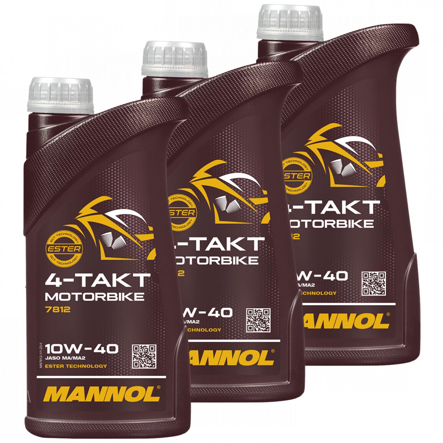 Motoröl Motorbike 4-Takt SAE 10W-40 MANNOL API SL 3 X 1 Liter für Aprilia ATU BM W Cagiva Ducati Gilera Hon da Hyosung Italjet Kawasa ki KT M Kymco MBK Moto Guzzi MZ/MUZ PGO Suzu ki Yamaha von MVH Bockauf