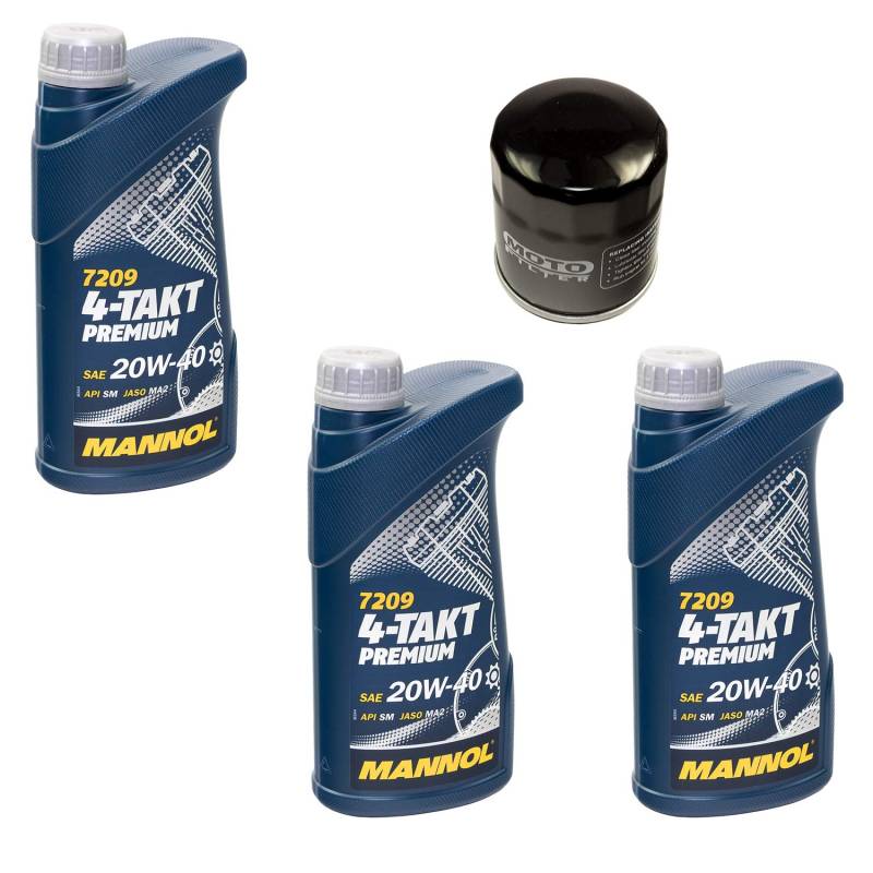 Motoröl Set 20W40 3 Liter + Ölfilter MF303 für Yamaha von MVH Bockauf