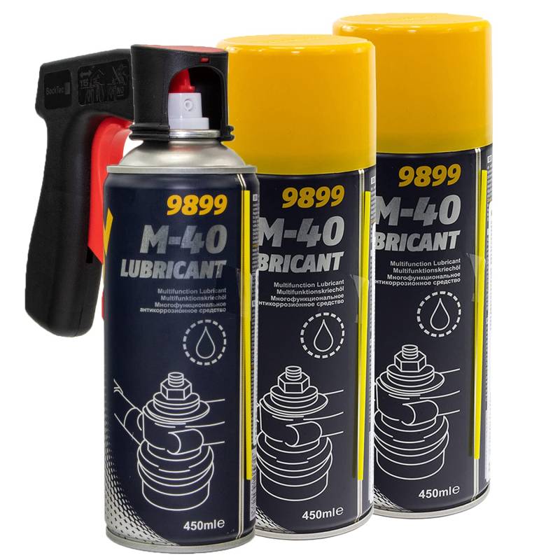 Rostlöser M-40 Mannol 9899 Universalöl 3 X 450 ml mit Pistolengriff von MVH Bockauf