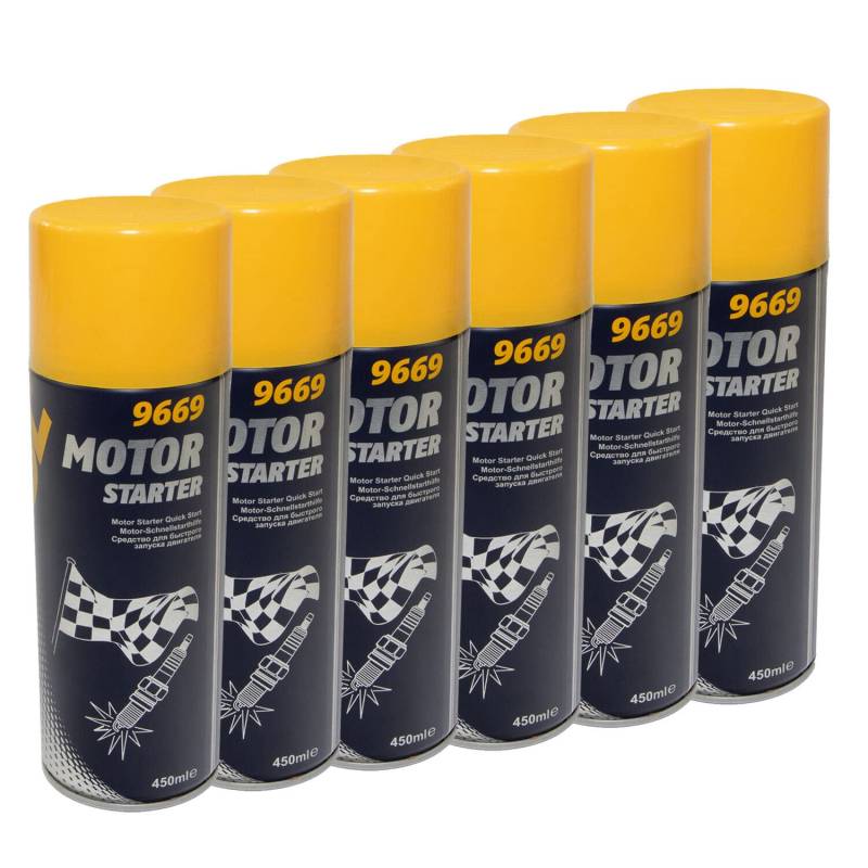 Starter Spray Starterspray Start Fix Starthilfe Motor MANNOL 6 X 450 ml von MVH Bockauf