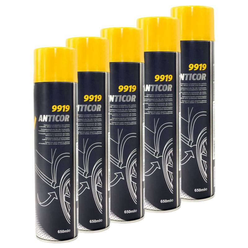 Unterbodenschutz Anticor Spray 9919 MANNOL 5 X 650 ml von MVH Bockauf