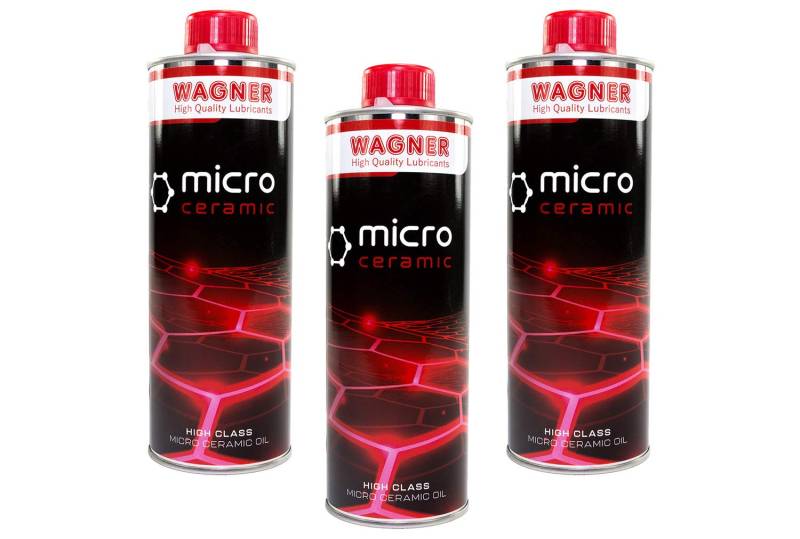 WAGNER SCHMIERSTOFFE 3 x 500 ml Universal-Micro-Ceramic-Oil Öl Zusatz Motor ÖEL von MVH Bockauf