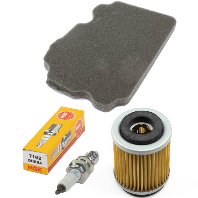 Wartungspaket Luftfilter + Ölfilter + Zündkerze für Yamaha TW 125 TW 200 TW125 TW200 Trailway Baujahr 1987-2015 von MVH Bockauf