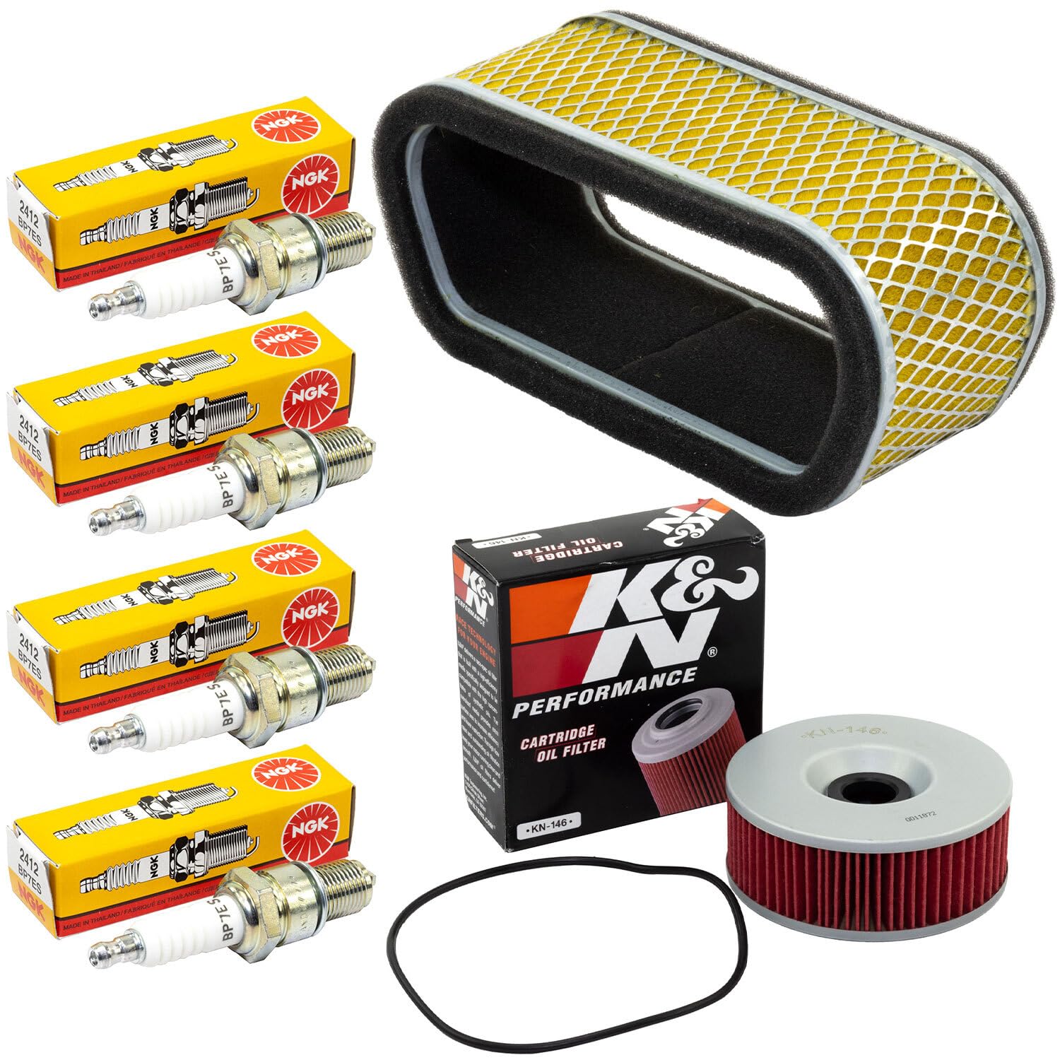 Wartungspaket Luftfilter + Ölfilter + Zündkerzen für Yamaha XS 1100 XS1100 Baujahr 1980-1983 von MVH Bockauf