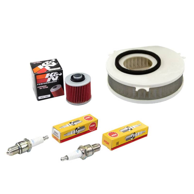 Wartungspaket Luftfilter + Ölfilter + Zündkerzen für Yamaha XVS 1100 XVS1100 Dragstar VP05 VP16 Baujahr 1999-2007 von MVH Bockauf