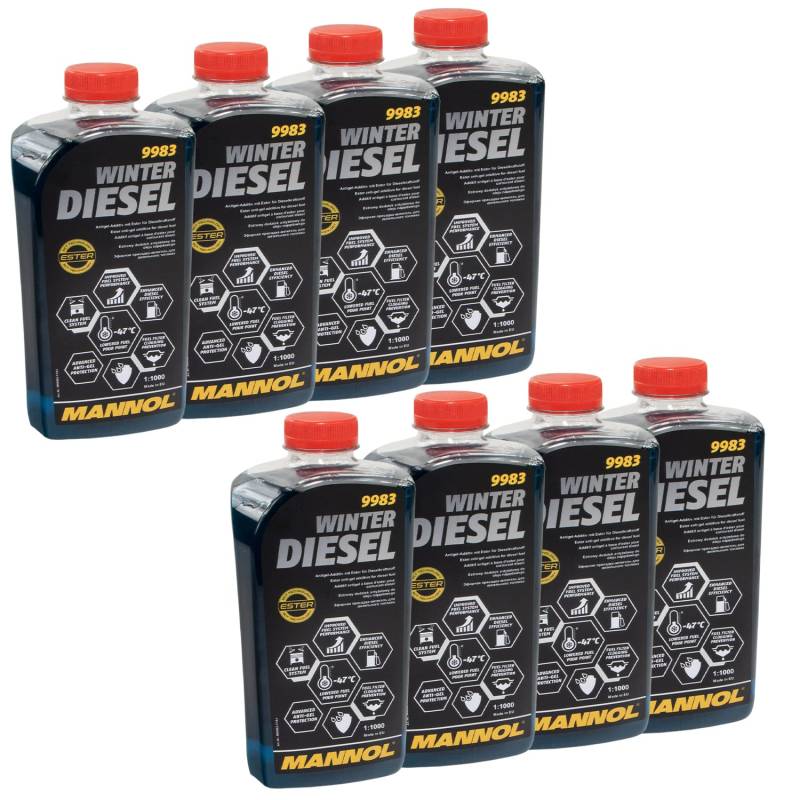 Winter Diesel Kraftstoff Additiv Fließverbesserer Mannol 9983 8 X 1 Liter von MVH Bockauf