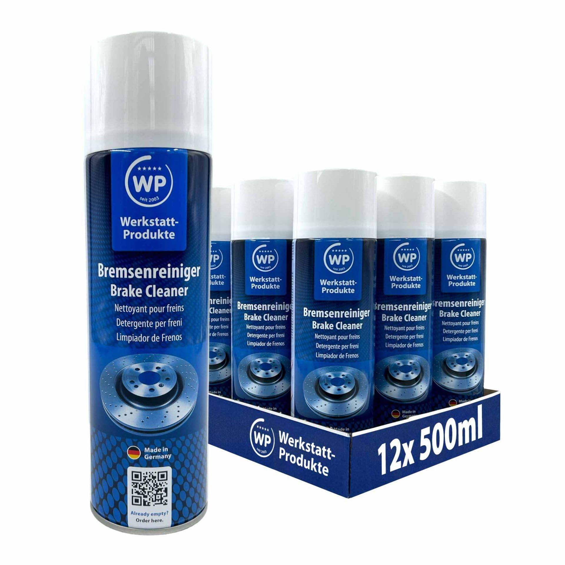 MW 12x Dosen WP Bremsenreiniger 500 ml original von Werkstatt-Produkte Sprüht 360° in jeder Lage von MW