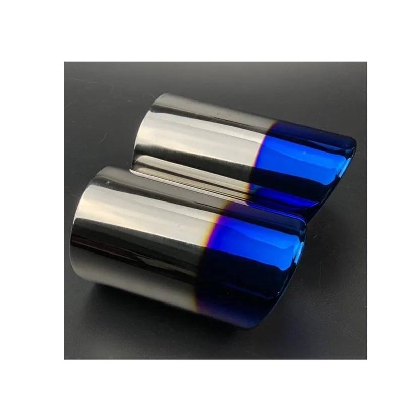 Auto Abgasrohr Für Passat B6 B7 Für A4 B8 Für A3 Für A1 Für A6 Für Q5 Für A5 Auto Zubehör Auto Auspuff Tip Muffler Rohr Abdeckung Abgasrohrleitungen(Blue 2pc) von MWCMAMBG