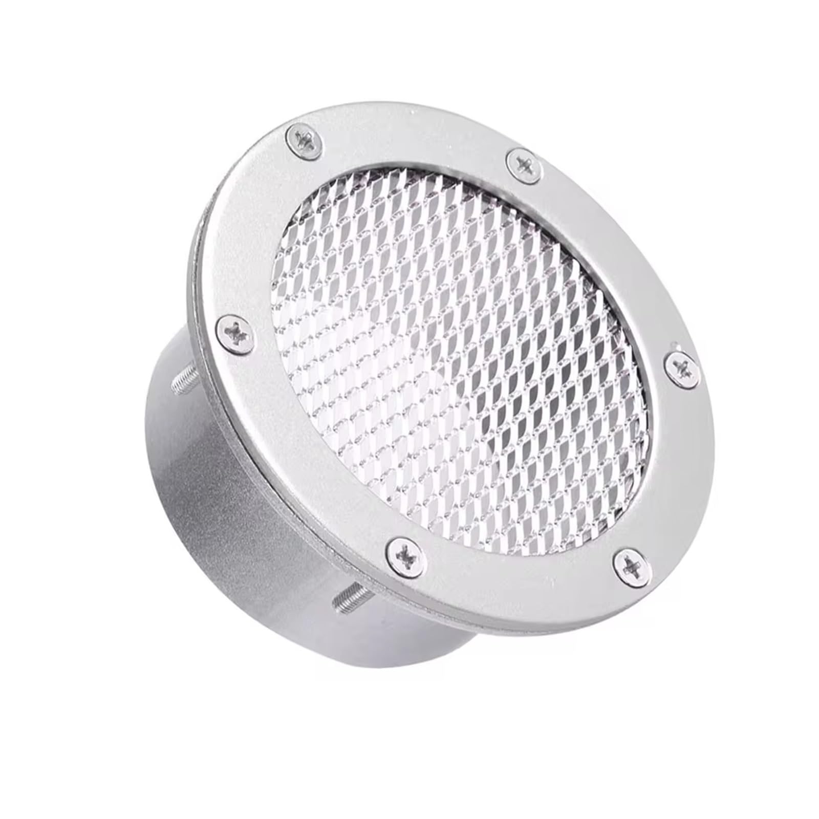 Auto Ansaugrohr 3 "Universal Aluminium Legierung Lufteinlass Abdeckung Automobil Ansaugrohr Grille Vent Einlass Blasdüse Lufteinlass Auto Zubehör Auto Lufteinlass Ansaugschlauch(3inch Silver) von MWCMAMBG