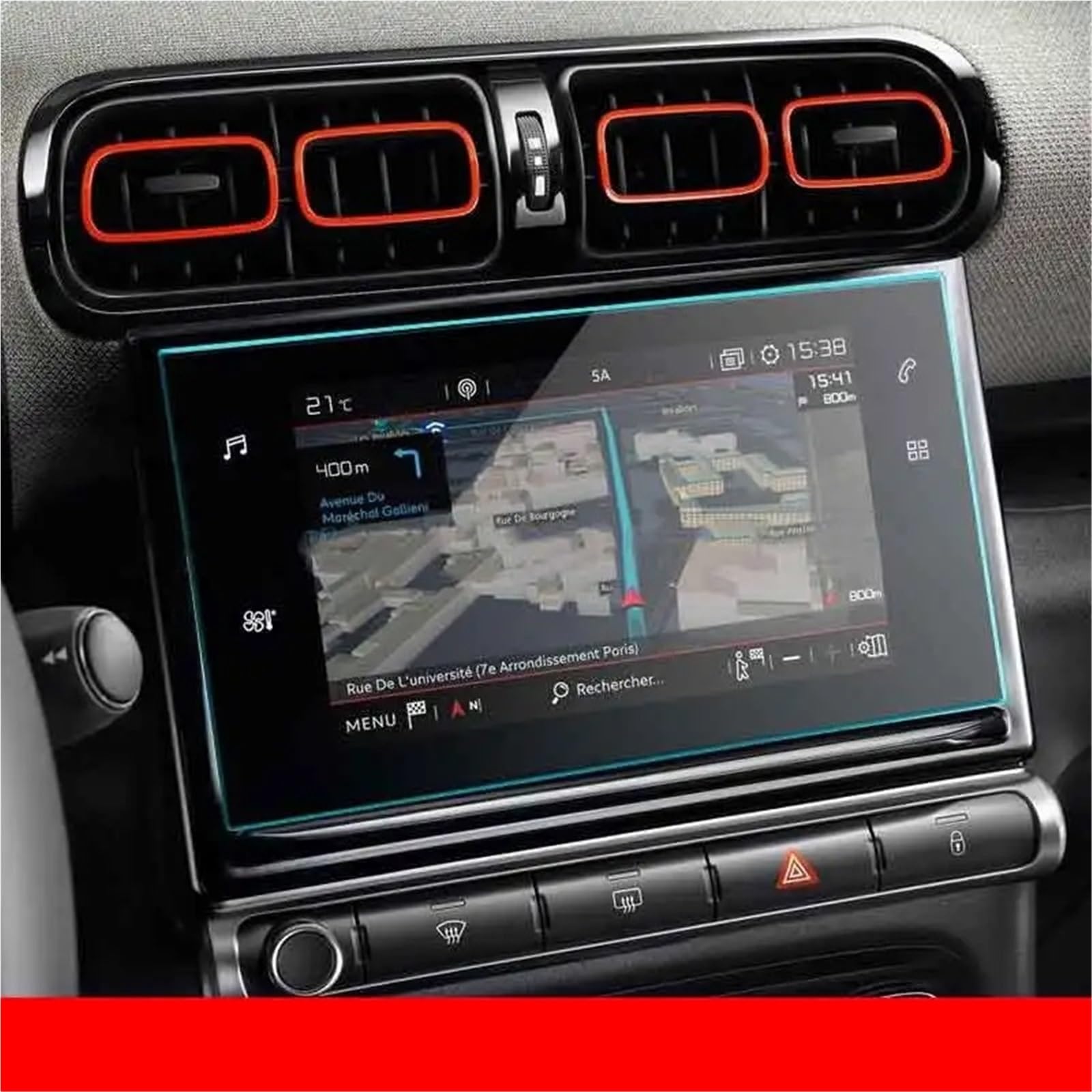 GPS-Displayschutz Für Citroen Für C3 Für AIRCROSS 2021 Auto Radio GPS Navigation Innen Zubehör Gehärtetem Glas Screen Protector Film GPS-Navigations-Displayschutz(215x120mm) von MWCMAMBG