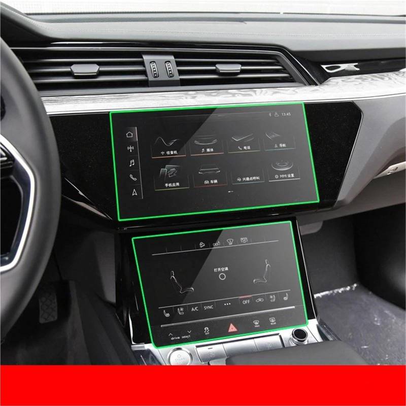 GPS-Displayschutz Für E-tron 2018 2019 2020 2021 Auto GPS Navigation Dashboard Schutz Zubehör Gehärtetes Glas LCD Screen Schutz Film Aufkleber GPS-Navigations-Displayschutz(Navigation Glass) von MWCMAMBG