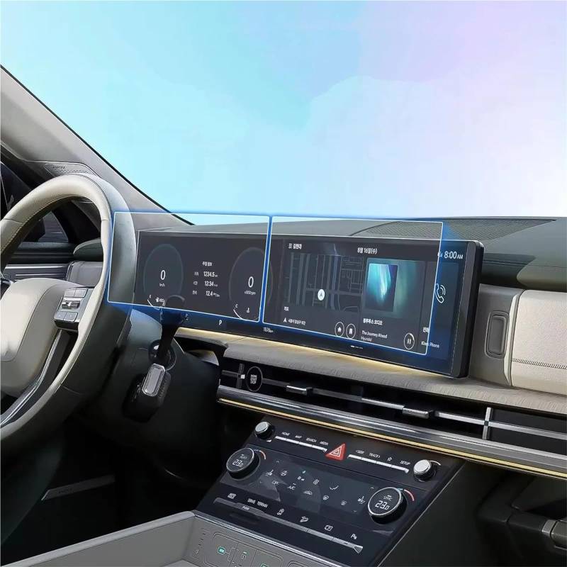 GPS-Displayschutz Für Hyundai Für Tucson 2024 Auto LCD 12,3 Zoll GPS Navigation Und Dashboard Touch Gehärtetes Glas Display-schutzfolie Zubehör GPS-Navigations-Displayschutz von MWCMAMBG