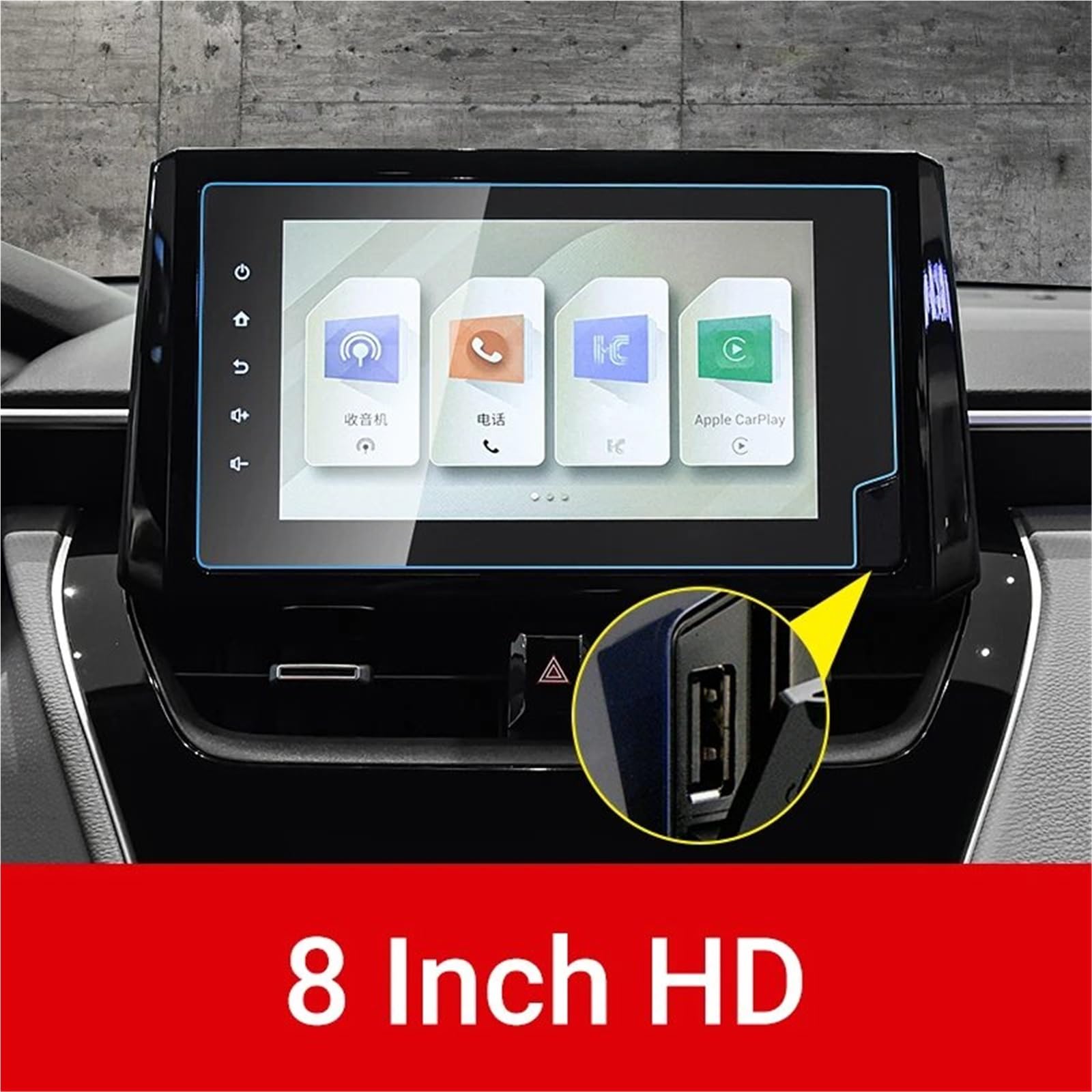 GPS-Displayschutz Für Toyota Für Corolla Für Kreuz Für XG10 2021 2022 2023 Für Hybrid Gehärtetem Glas Auto Navigation Screen Protector Film LCD Aufkleber Zubehör GPS-Navigations-Displayschutz(8 Inch H von MWCMAMBG