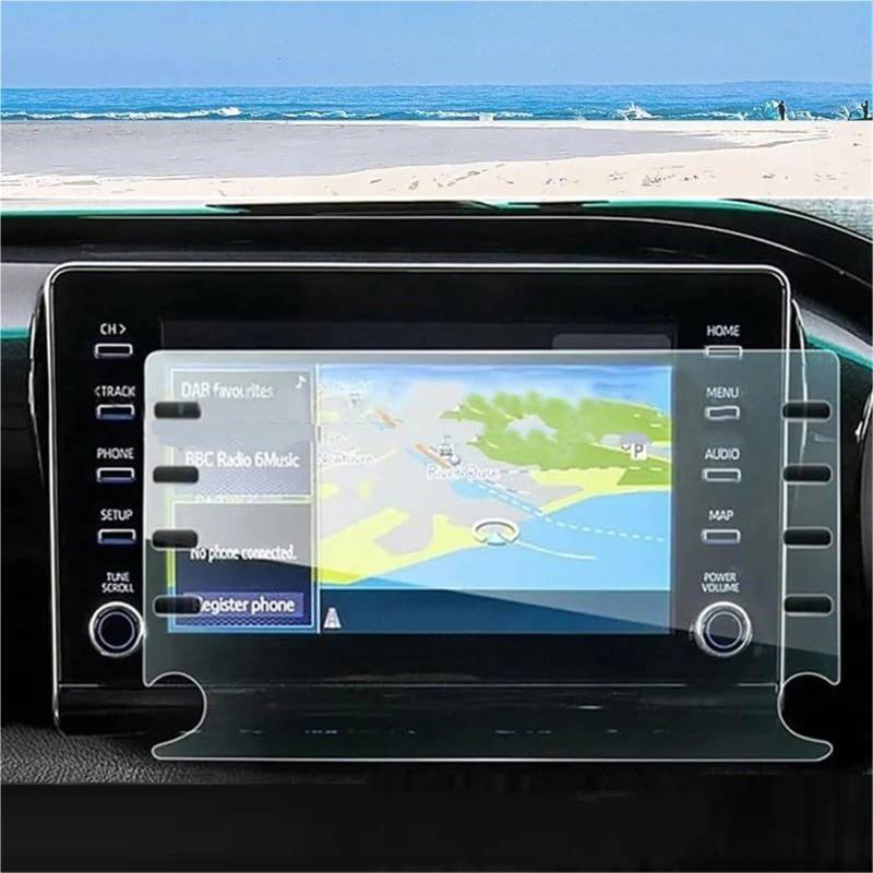 GPS-Displayschutz Für Toyota Für HiLux Für Workmate SR SR5 Für Rogue 2020 2021 2022 8 Zoll GPS Navigation Anti-Scratch Gehärtetem Glas Screen Protector GPS-Navigations-Displayschutz von MWCMAMBG