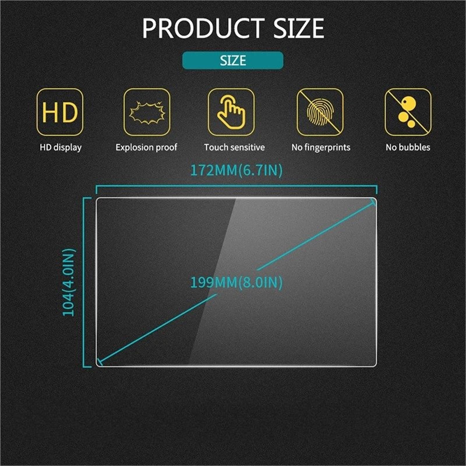 GPS-Displayschutz Für VW Für Tiguan Für MK2 2016 2017 2018 GPS Bildschirm Glas Stahl Schutz Film Steuerung Von LCD Bildschirm Auto Navigation GPS-Navigations-Displayschutz(172x104mm) von MWCMAMBG